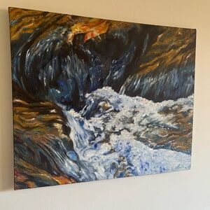 Abstract Waterfall Canvas Art